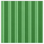 [ Thumbnail: Light Green and Dark Green Lines Pattern Fabric ]