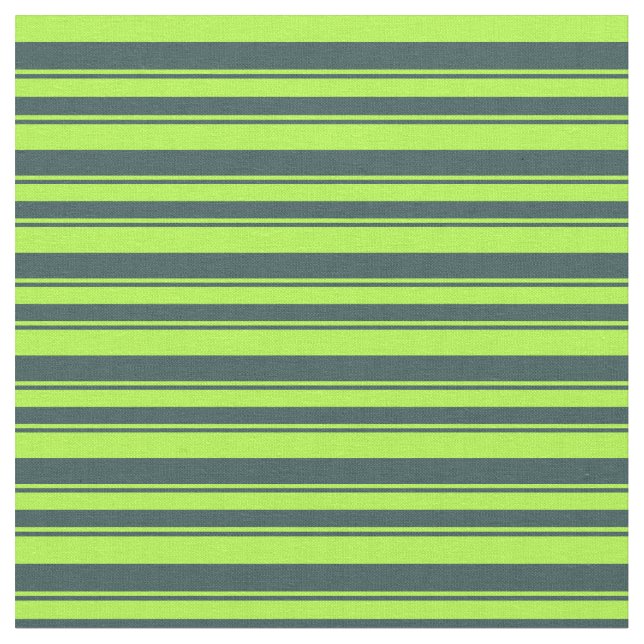 Light Green and Dark Slate Gray Lines Pattern Fabric (Close Up)