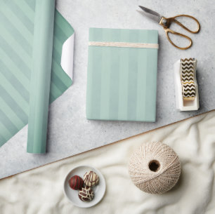 Light Green and Mottled Dark Green Striped Wrapping Paper