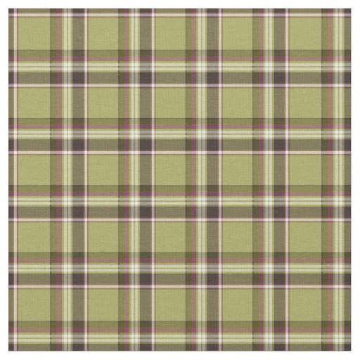 Light Green and Purple Rustic Plaid Fabric