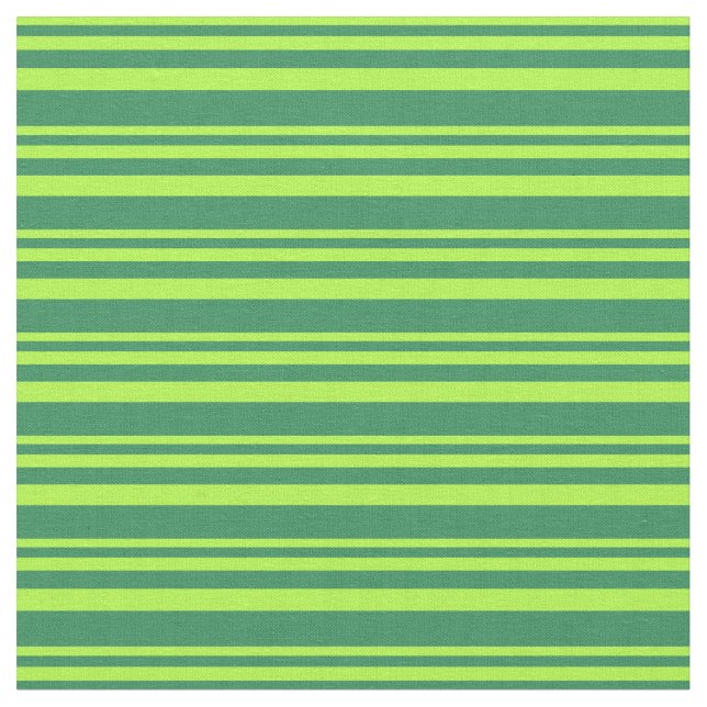 Light Green and Sea Green Stripes/Lines Pattern Fabric (Close Up)