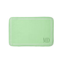 Light Green and White Striped Custom Initials