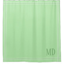 Light Green and White Striped Custom Initials