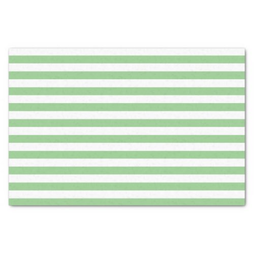 Light Green and White Stripes Tissue Paper