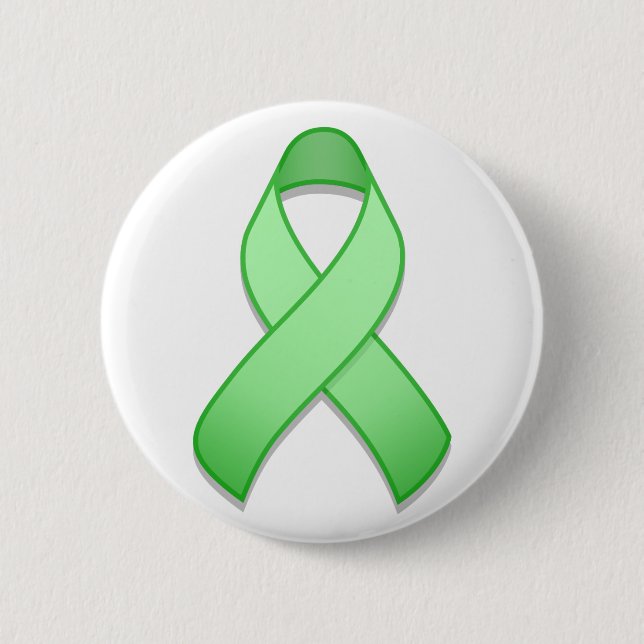 Light Green Awareness Ribbon Button (Front)