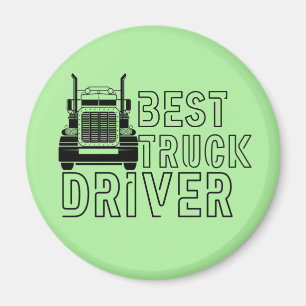 Light Green Best Truck Driver Carrier Magnet
