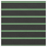 [ Thumbnail: Light Green & Black Colored Lines Pattern Fabric ]