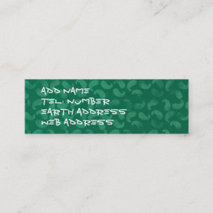 Light Green Blobs on Dark Green  Business Card