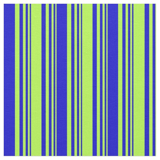 Light Green & Blue Lines Pattern Fabric