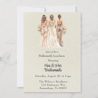 Light Green Bridesmaids Bridesmaids Luncheon Invitation