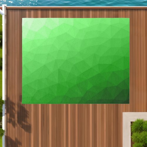 Light green bright gradient geometric mesh pattern outdoor rug