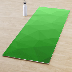 Light green bright Gradient Geometric Mesh Pattern Yoga Mat