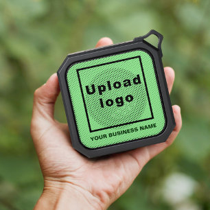 Light Green Business Brand on Bluetooth Speaker