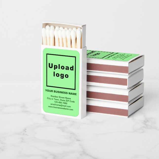 Light Green Business Brand on Matchboxes (Stacked)