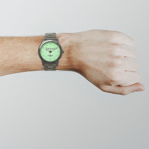 Light Green Business Brand on Mens Watch