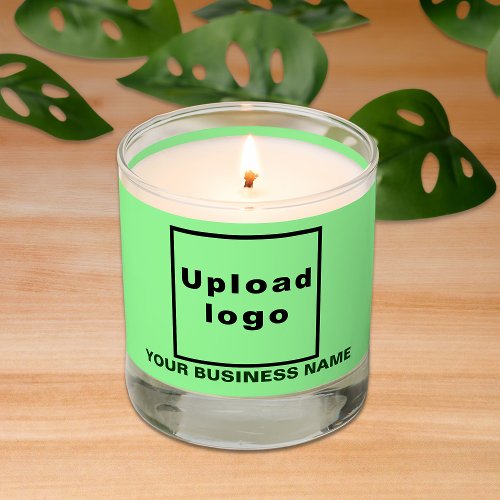 Light Green Business Brand on Scented Candle
