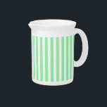 Light green candy stripes beverage pitcher<br><div class="desc">Light green candy stripes</div>