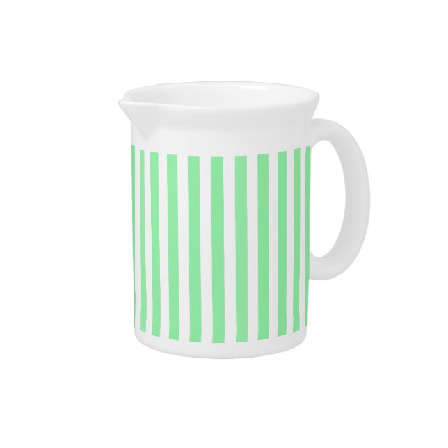 Light green candy stripes beverage pitcher (Right)