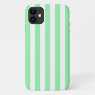 Light green candy stripes iPhone 11 case