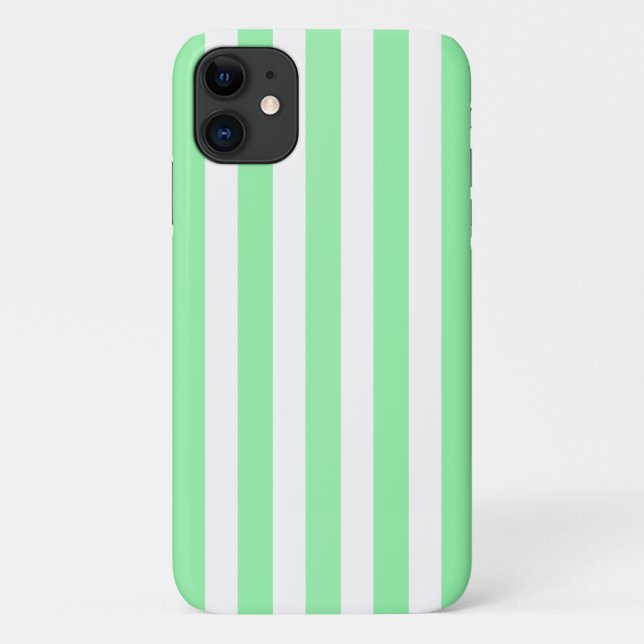 Light green candy stripes Case-Mate iPhone case (Back)