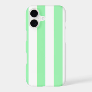 Light green candy stripes iPhone 17 case