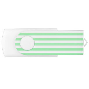 Light green candy stripes flash drive