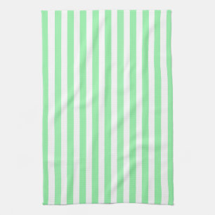 Light green candy stripes kitchen towel