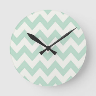 Light Green Chevron Clock