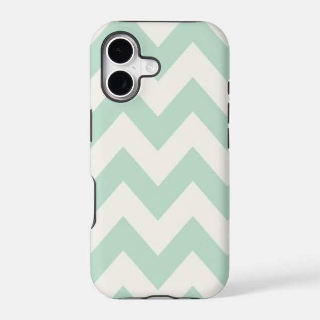 Light Green Chevron Iphone Case (Back)