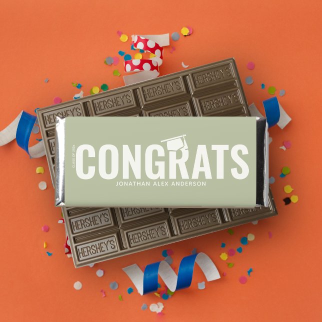 Light Green Chocolate Bar Graduation Favor (Creator Uploaded)