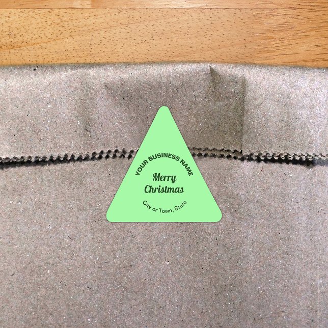 Light Green Christmas Business Triangle Sticker (Creator Uploaded)