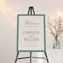Light Green Classic Elegant Wedding Welcome