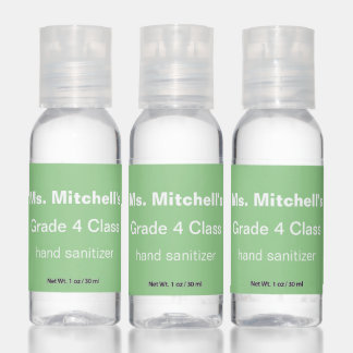 Light Green Classroom Hand Sanitizer