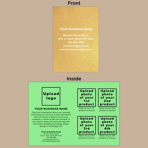 Light Green Color Business Brand on Foil Card