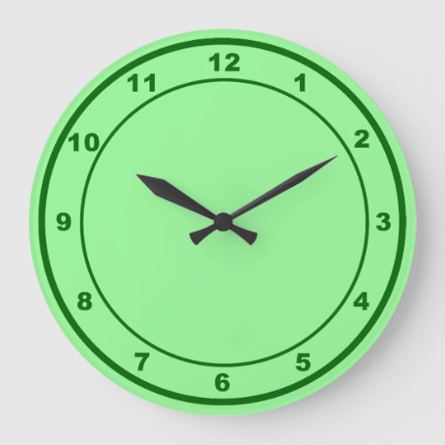 Light Green Color Round Shape Acrylic Wall Clock