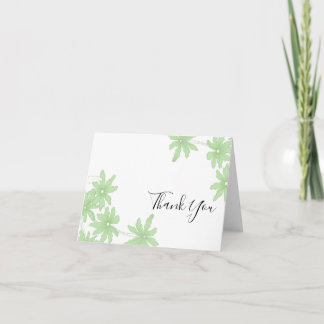 Light Green Daisies Thank You Note