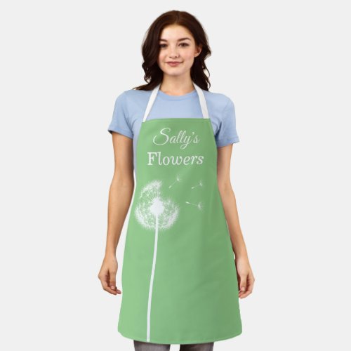 Light Green Dandelion Apron