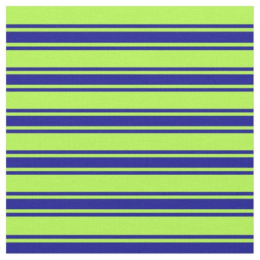Light Green & Dark Blue Lines/Stripes Pattern Fabric