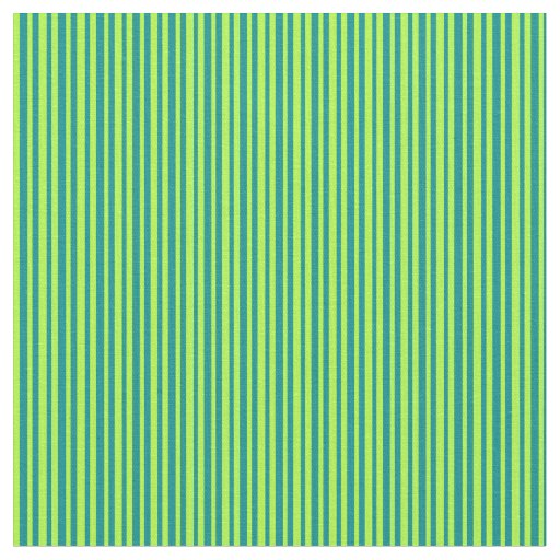 Light Green & Dark Cyan Pattern of Stripes Fabric