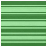 [ Thumbnail: Light Green & Dark Green Lines Pattern Fabric ]