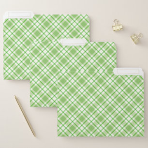 Light green diagonal check pattern file folder