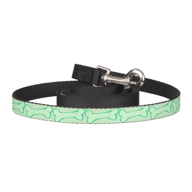 Light Green Dog Bone Dog Leash (Hook)