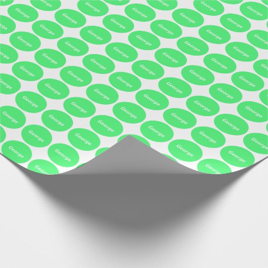 light green dots on white wrapping paper