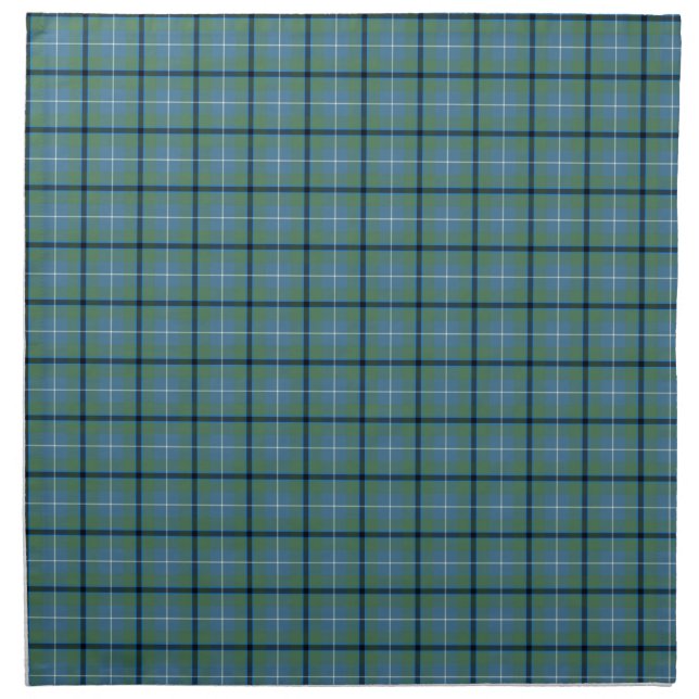 Light Green Douglas Clan Ancient Tartan Napkin (Front)