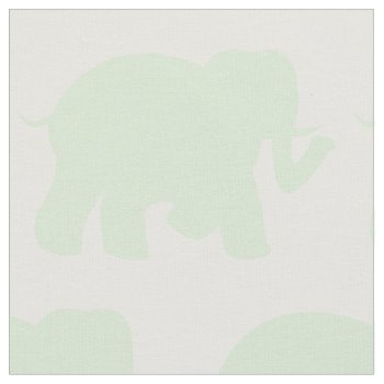 Light Green Elephants Fabric by ComicDaisy at Zazzle