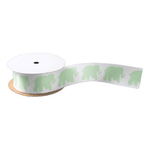 Light green elephants ribbon