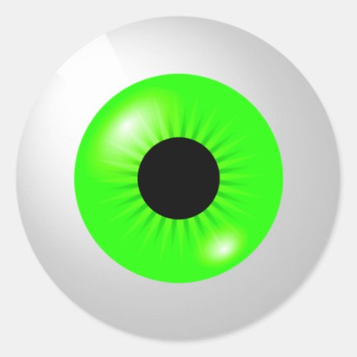 Light Green Eyeball Classic Round Sticker