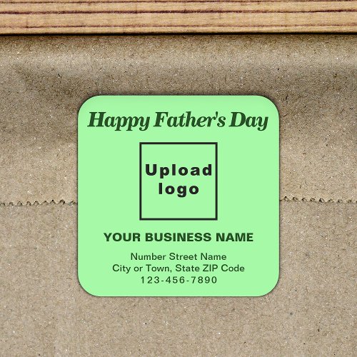 Light Green Fathers Day Business Square Sticker