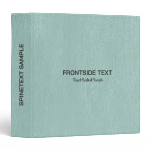 Light Green Faux Leather Look 3 Ring Binder
