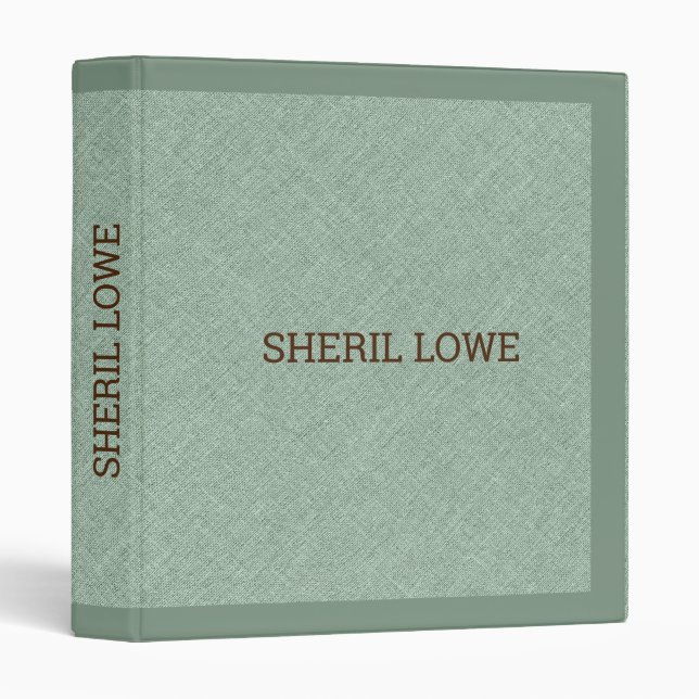 Light-green faux line texture look 3 ring binder (Front/Spine)